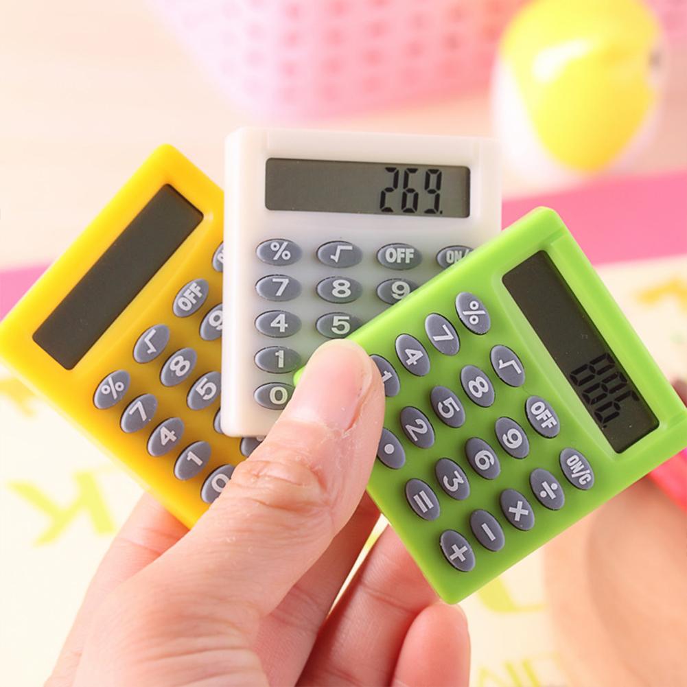 Portable Digit Calculator Mini Calculator Pocket Display Computer Ultra-thin Small Square Arithmetic Calculator School Supplies: Default Title