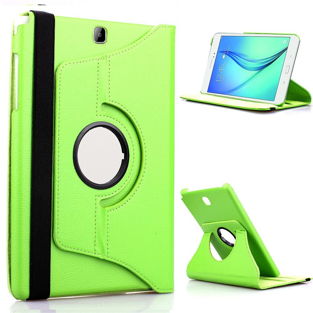 Funda para tableta Samsung Galaxy Tab S de 10,5 pulgadas T800 T805 SM-T800, SM-T805 TabS, soporte giratorio 360, Funda de cuero de: For 360 Green