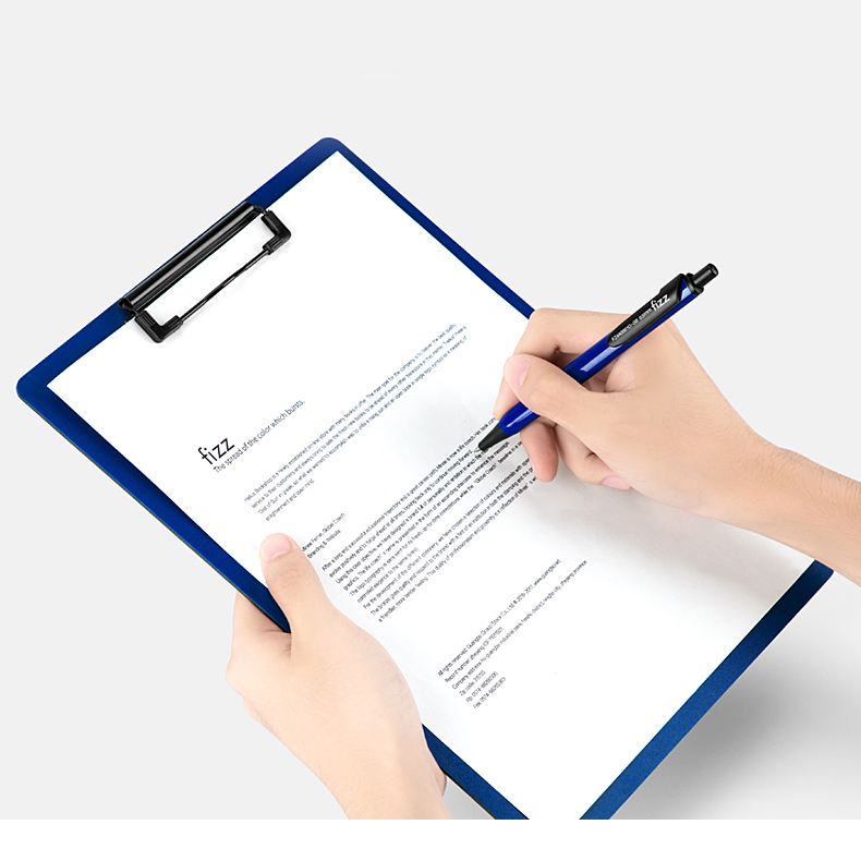 A4 Plastic Writing Board with Clip File Folder Writing Pad File School and Office Supplies