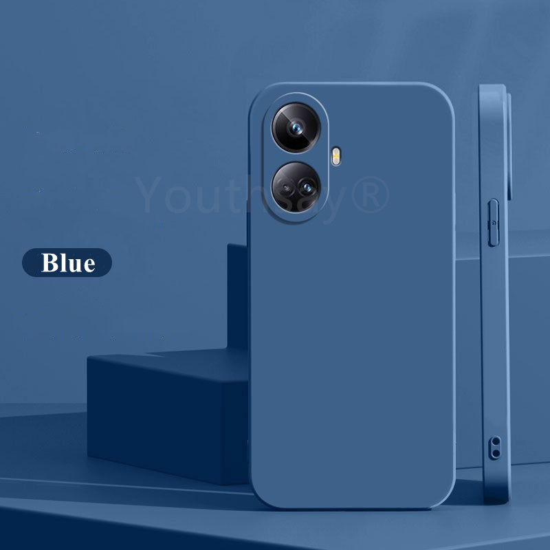 Pour Realme C55 Housse Realme C55 Coquille Funda TPU Souple En Silicone D'origine Étui Arrière Realme C55: Denim / Bleu
