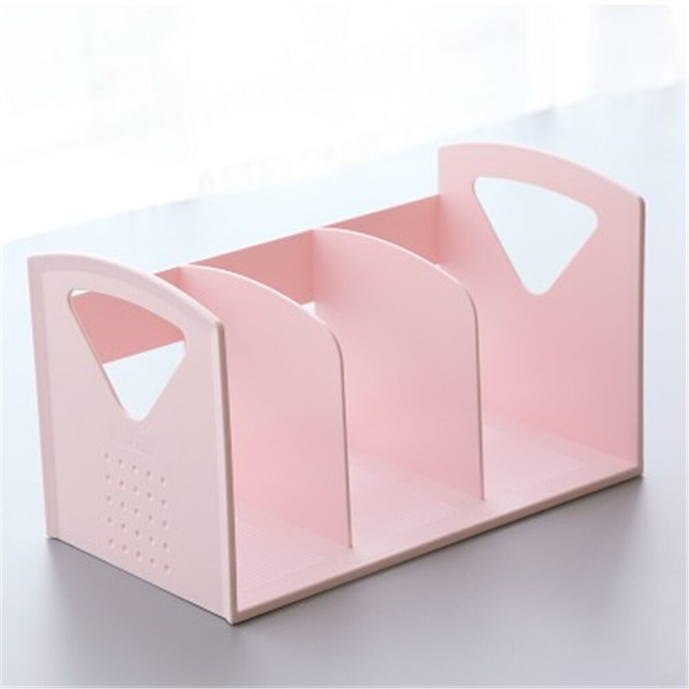 One Piece Plastic Bookends Book Hold Office Supplies: pink