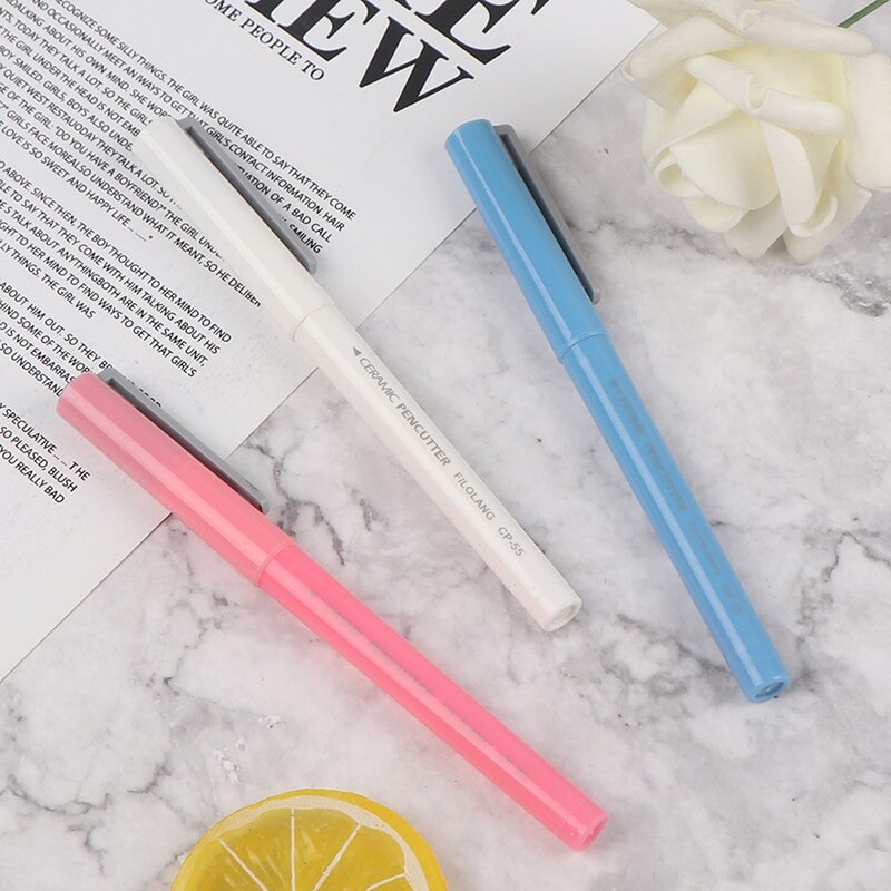 1pc Paper Cutter Pen Shaped Safety Ceramic Diamond Painting Parchment Paper Cutter Tip No Rust Durable Home DIY Tool