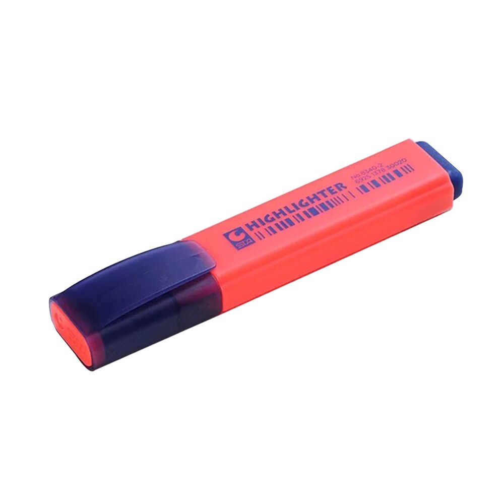 Sta highlighter markører assorterede farver bulk fluorescerende enkelt tekst fokus penne til understregning: Rød