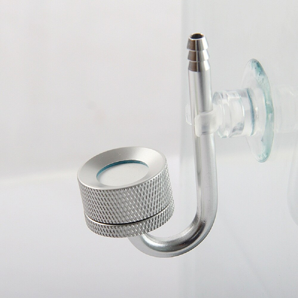 Aquarium Aluminum Alloy CO2 System Nano Diffuser Fish Tank Aquatic Plant Carbon Dioxide Atomizer Reactor Suction Cup 4*6mm Tube