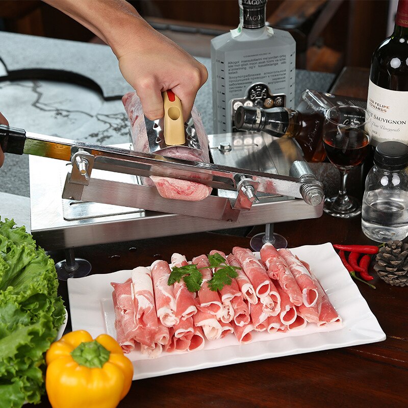 Stainless steel meat cutter Manual meat slicer for cut gelatin /beef/mutton/rice cake/vegetables/ham slicing maker