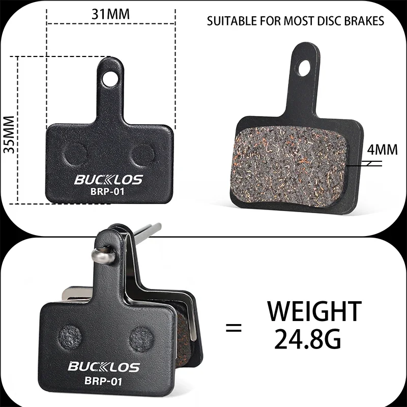 Bucklos Voor B 01S Fiets Remblok Semi Metalen Fiets Remblokken Fiets Hydraulisch Remblok Weg Mountainbike Schijfremmen Remmen