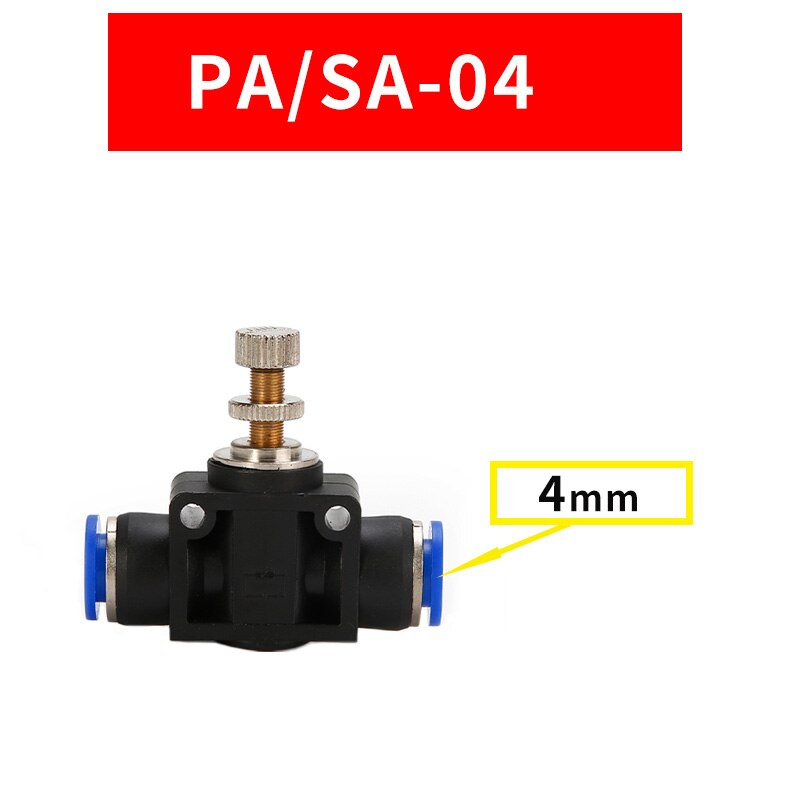 Connexions pneumatiques PA/ SA et tubes à impulsion directe, raccords rapides en plastique de 4mm/6mm/8mm/10mm/12mm: PA-04