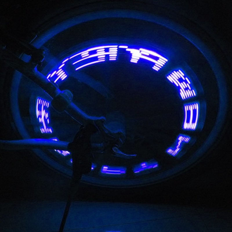 7LED Fiets Tyre Spoke Licht MTB Racefiets Band Wheel Spoke Valve Signaal Flash Heldere Brief LED Lamp Fietsverlichting accessoires