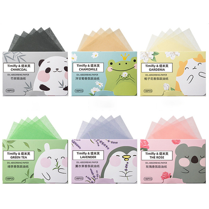 Papel de limpieza Facial para hombres y mujeres, papel absorbente de aceite de 100 piezas, Control de grasa, pañuelos rectos para la cara: Blanco