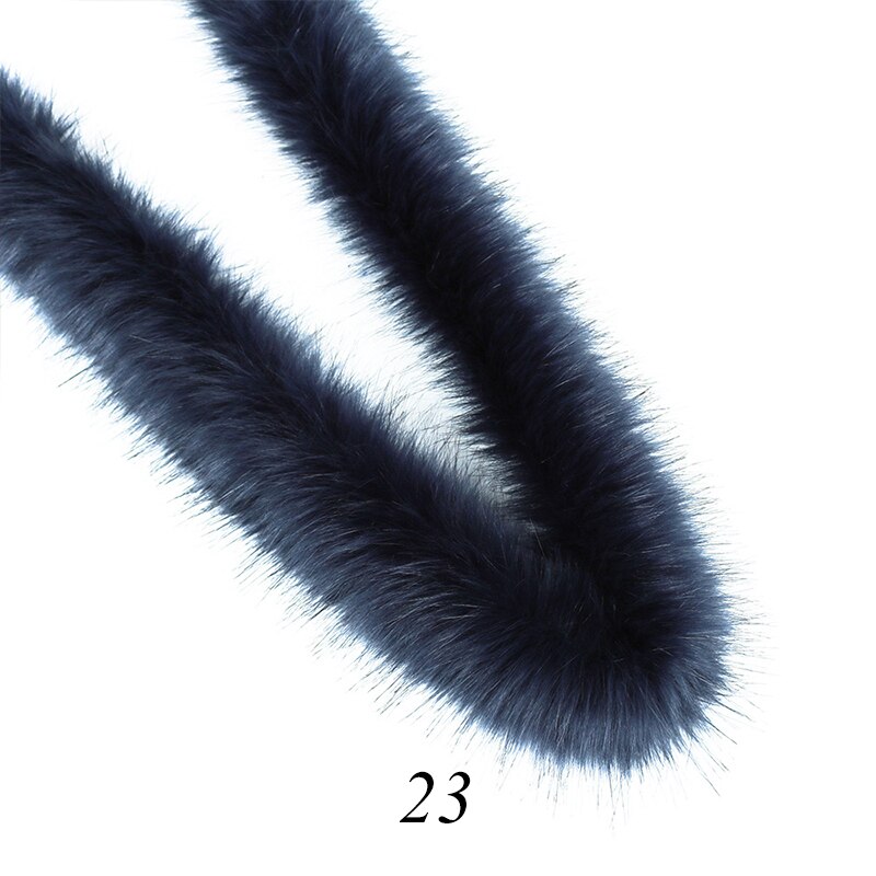 1M Kunstmatige Wasbeer Vossenbont Tapes Faux Konijnenbont Pluizige Kostuum Accessoires Luxe Warm Diy Naaien Tapes Voor Kledingstuk schoen Zak: 23