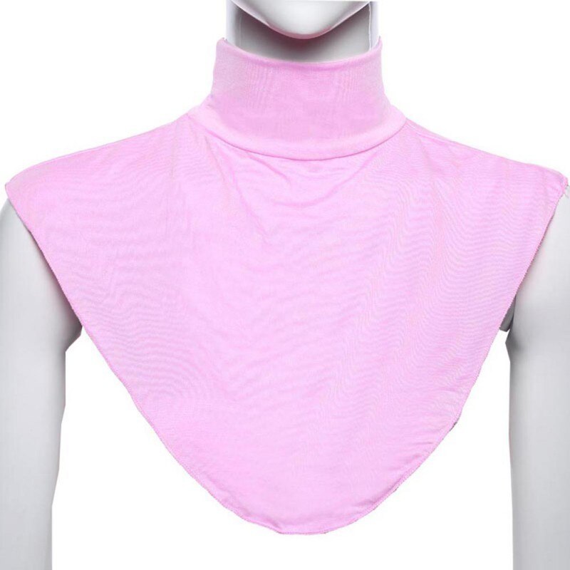 Femmes islamiques Hijab Extensions cou vérifier couverture arrière chemise islamique sous haut Hijab Femme Musulman écharpe: HT0890P
