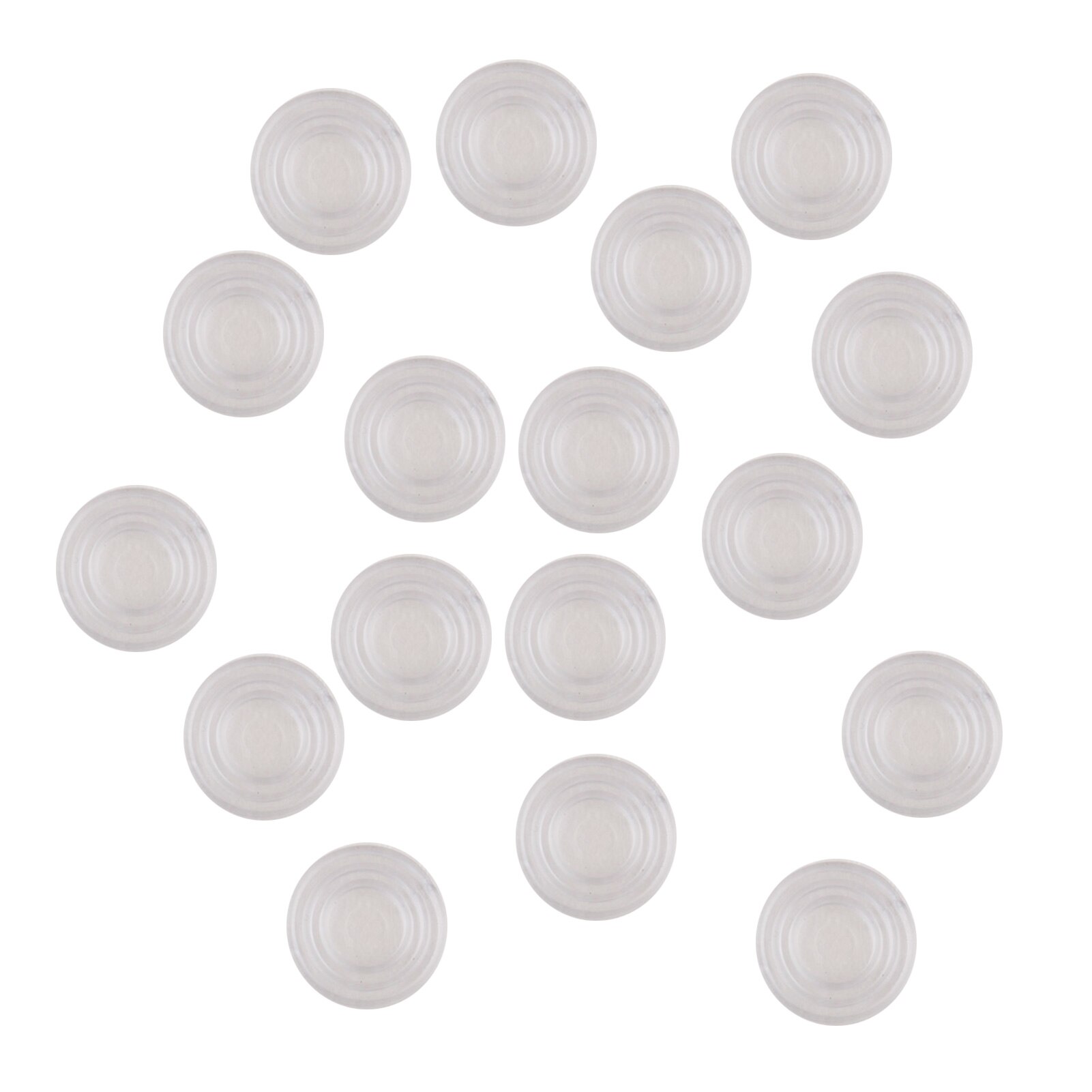 50pcs Round Small Clear Glass Table Top Bumpers Anti Slip Threaded Easy Use Accessories Soft Home Hardware Furniture Pads