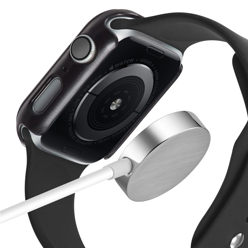 For apple watch matt etui beskyttelse pc beskytter deksel coque for iwatch 44 mm 42mm 38 40mm 2 3 4 5 tilbehør