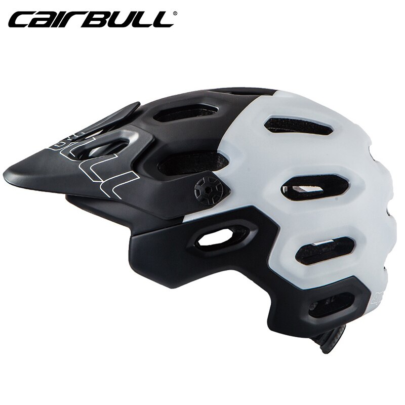 CAIRBULL SUPERCROSS All-Terrain XC Bicycle Helmet Riding Helmet Off-Road Mountain Bike Helmet Casco Bicicleta: Black White / L(58-62CM)
