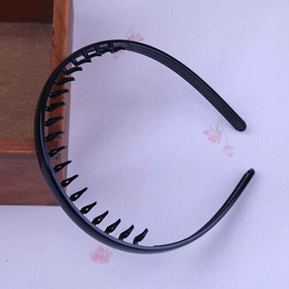 1 pièces femmes hommes en plastique denté sport Football Football cheveux bandeau Alice bandeau noir bandeau bandeau cheveux accessoires