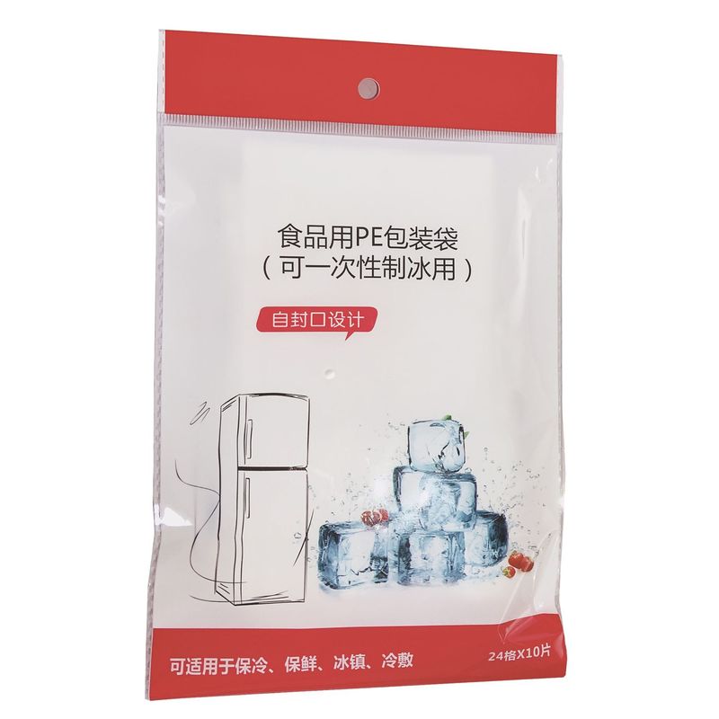 10 Pcs Disposable Ice Frozen Lattic Bags Self-Sealing Plastic Ice Cubes Tools Ice Mold Drinking Tools