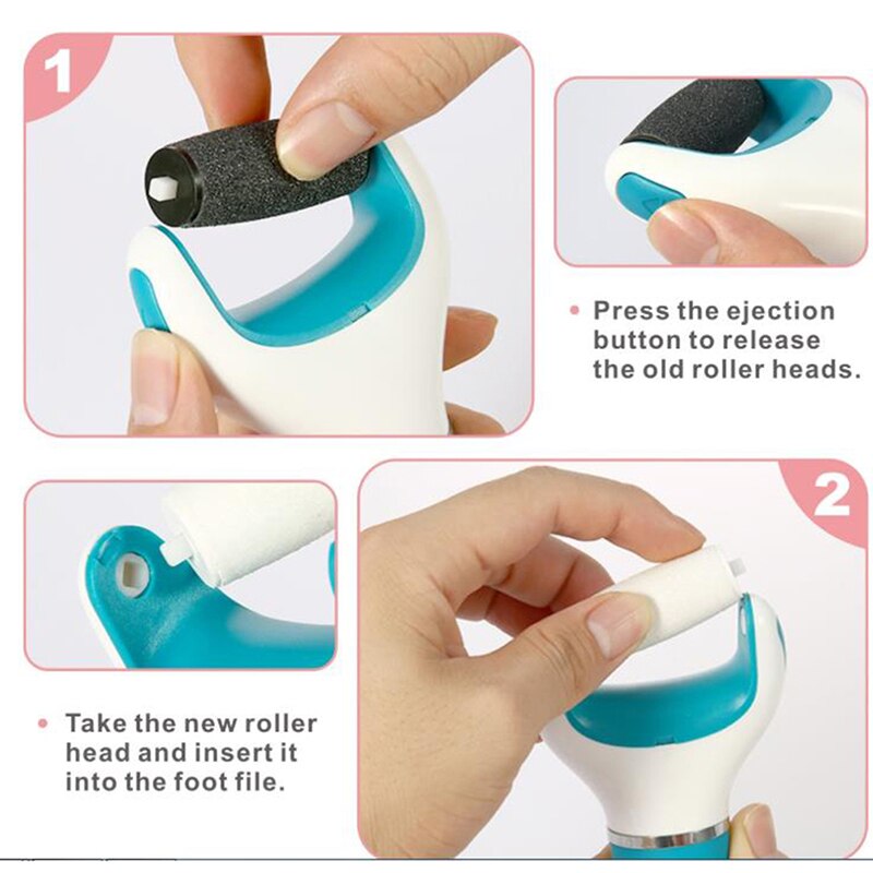 Electric Foot file Care Tool Feet Hard Dead Skin Removal Battery Power Foot USB Exfoliator Heel Callus Remover Pedicure Device