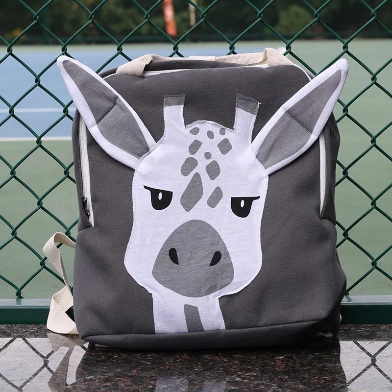 freundlicher Rucksack Kleinkind freundlicher Schultasche Tiere Mädchen Jungen Rucksack Kindergarten Karikatur Kaninchen Löwir Rosa Druck Tasche: Grau