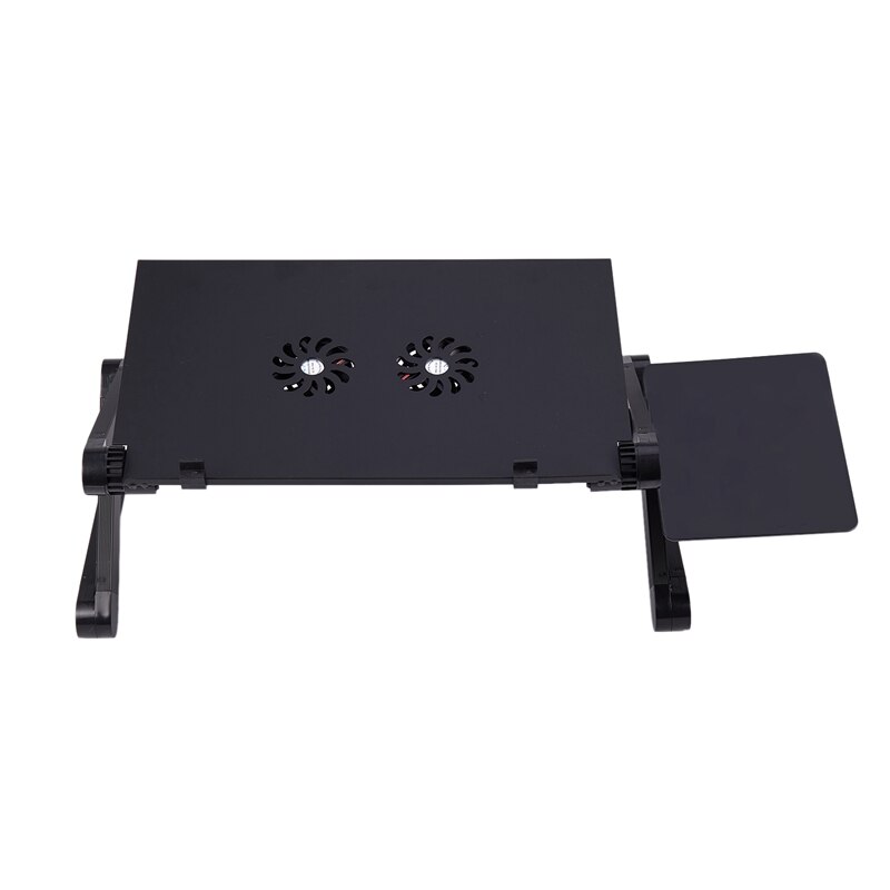 Laptoptafel van aluminiumlegering, opvouwbaar notebook, bureaustandaard met koelventilator, bed, laptoplade, bureau, studeertafel