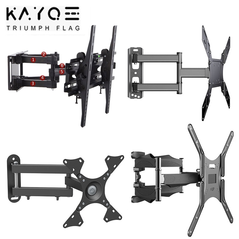 TV Wall Mount Swivel Tilt TV Bracket Monitor Holder TV Rack with Full Motion 10''-70'' TV Screen Load Up To 70kg VESA 600x400mm