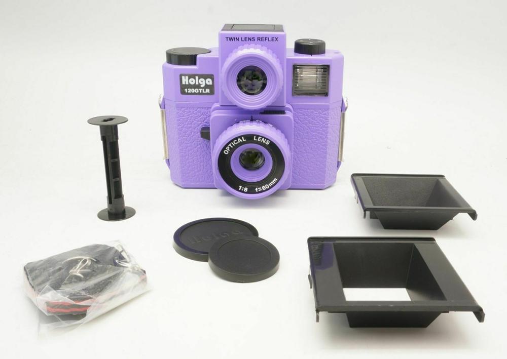 Nouvelle caméra HOLGA double objectif Reflex 120 GTLR/120 GTLR caméra Film violet