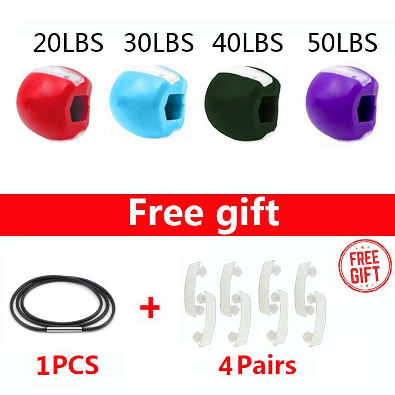 Fitness Face Masseter Men Women Muscle Jawline Exerciser Face Lifting Jaw Trainer Ball Face Toning Muscle Training Fitness Ball: Combination C