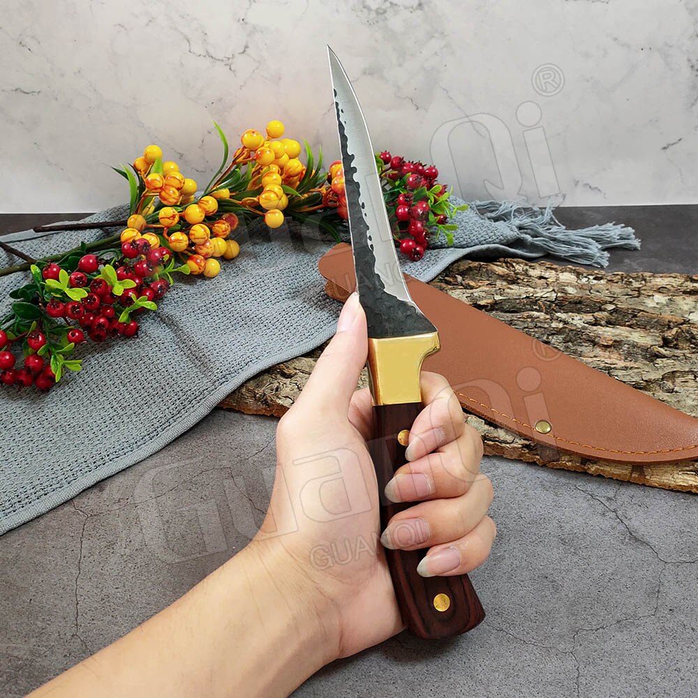 Stainless Steel Boning Knife Kitchen Knife Forged Butcher Knife Handmade Meat Cleaver Slicing Chef Knife Slaughter Knife Cutter