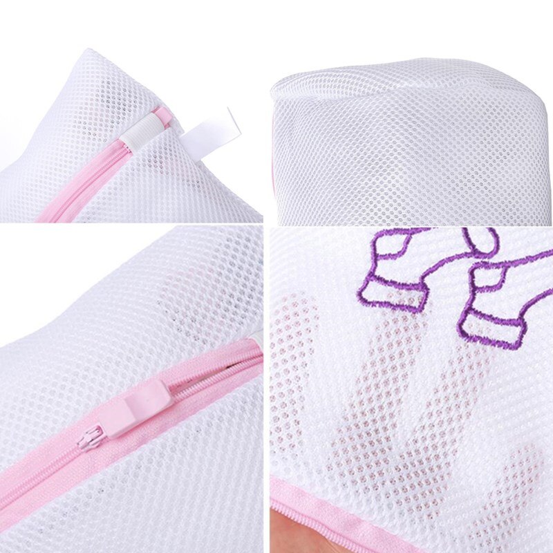 Mesh Dedicates Clothing Washing Bags for Clothes Zipper Travel Underwear Laundry Basket Dryer Washing Machine Protect Bra Socks