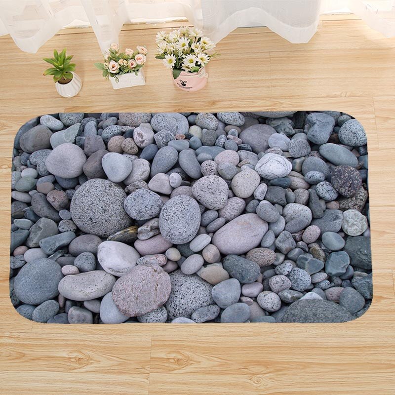 Stenprint tæpper skridsikker gulvmåtte udendørs tæpper hoveddør måtter 40 x 60cm jd023