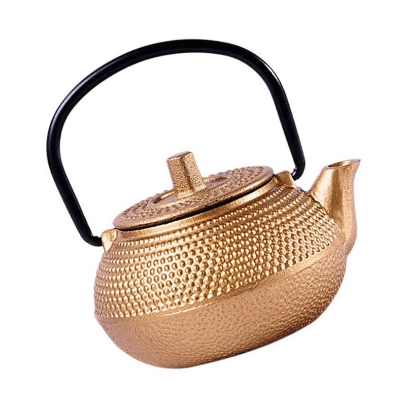 1Pcs Mini Japanese Style Cast Iron Tea Kettle 50Ml & 1Pcs Makeup Bag Insert Travel Organizer Felt Bag