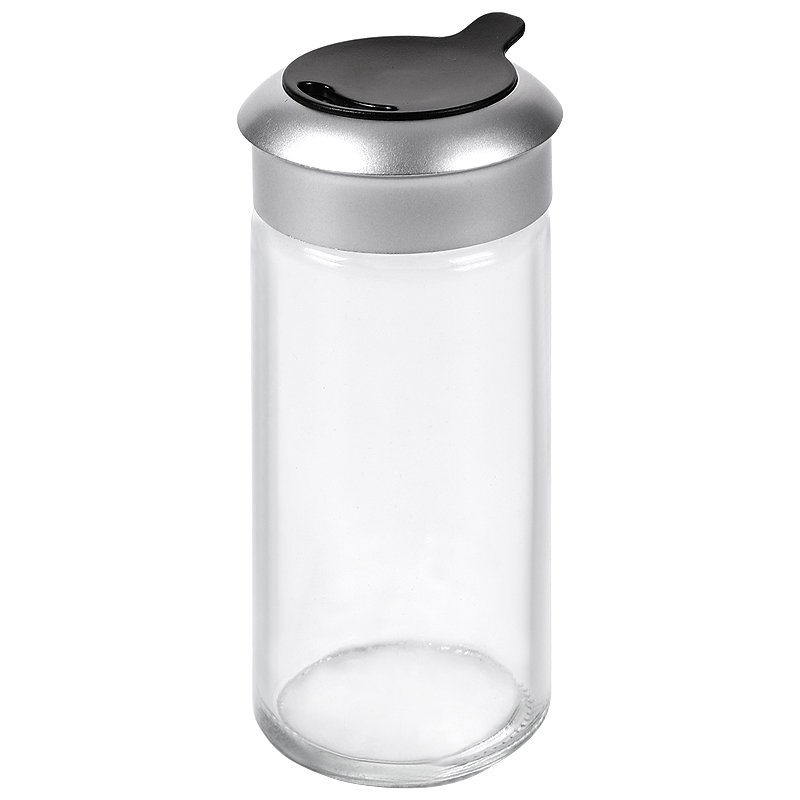 Holaroom High Borosilicate Glass Seasoning Can Salt Sesame Solid Condiment Seal Bottle Pepper Spice Shaker With Rotary ZM919: Dark Khaki