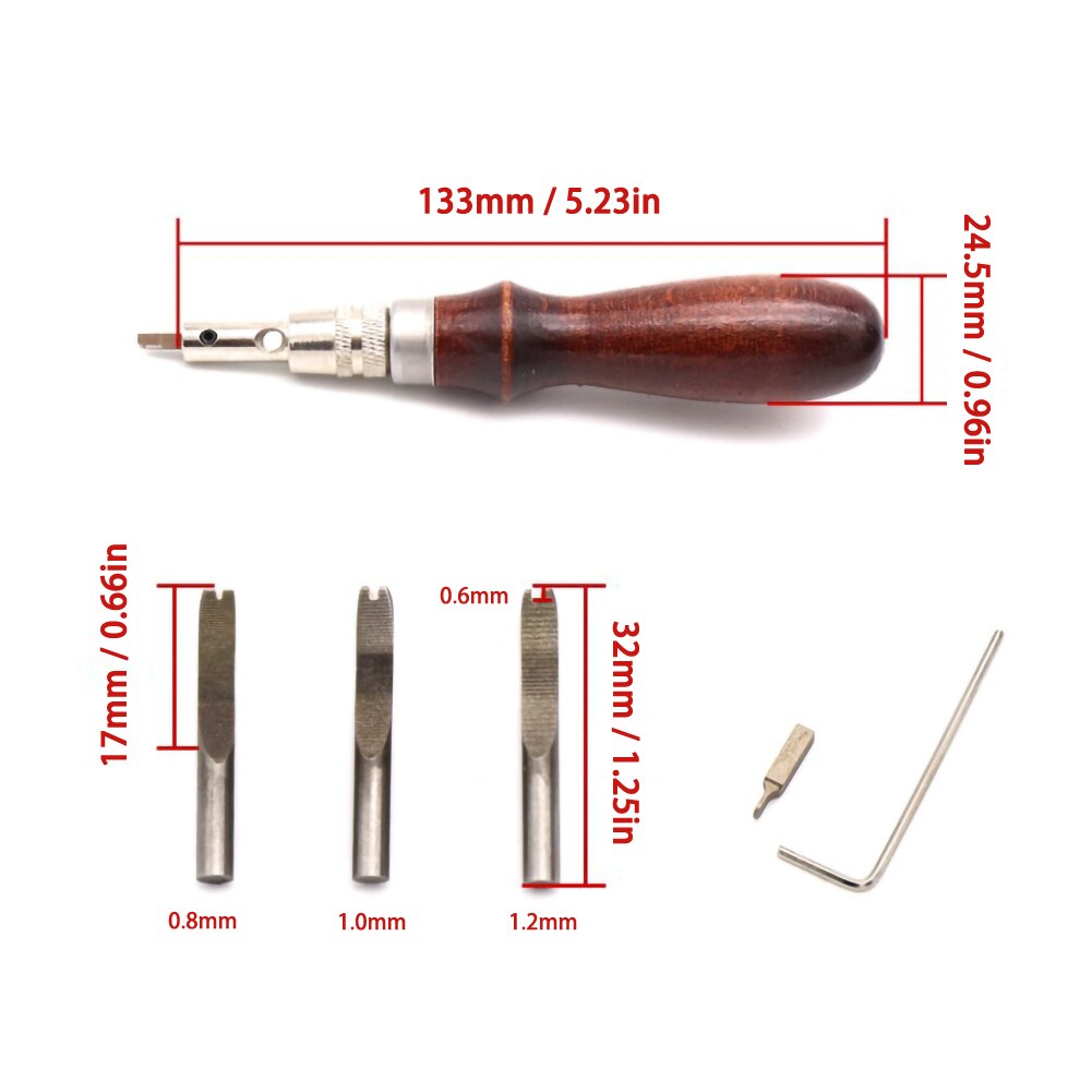 7 In 1 Set Pro Leathercraft Verstelbare Stiksels En Groover Crease Leather Tool Diy Handgemaakte Praktische