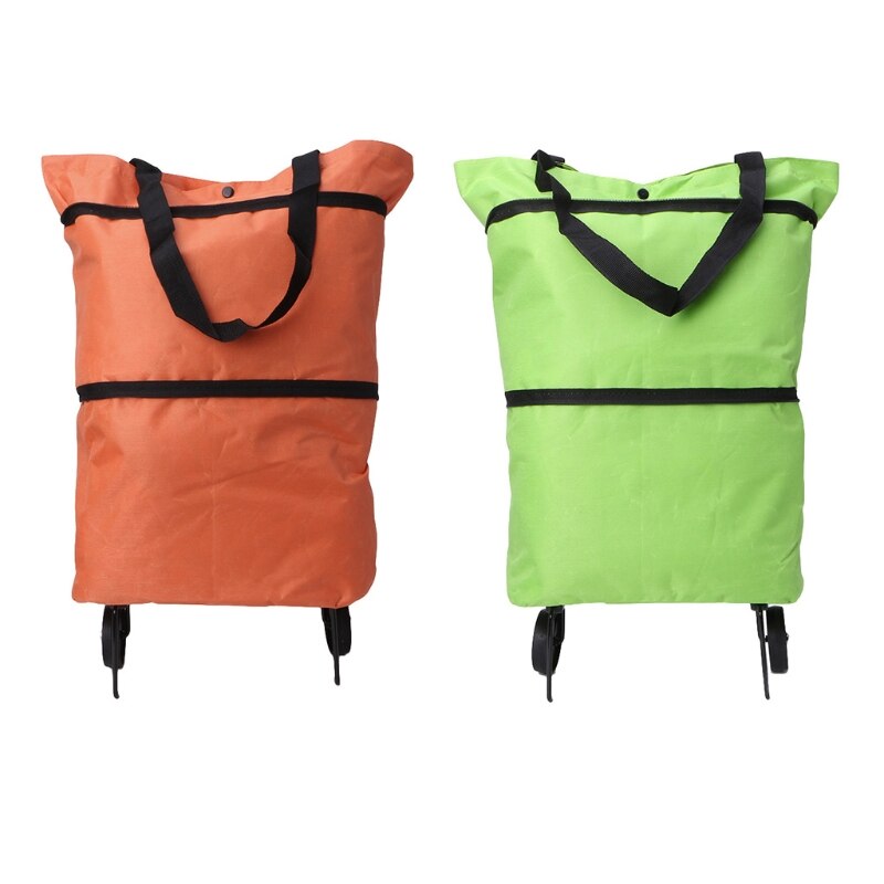 Foldable Shopping Trolley Cart Foldable Reusable Eco Large Waterproof Bag Luggage Wheels Basket bags