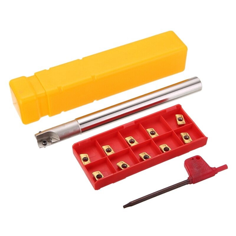 1Pc 150Mm Shank Draaibank Draaien Gereedschaphouder 300R C14-14-150 Boring Bar + 10Pcs Apmt1135Pder Inserts Met T8 wrench
