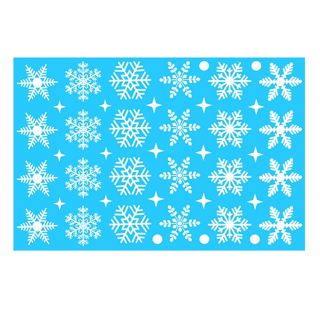 Christmas Stickers For Window Double-sided Static Window Stickers Glass Stickers Xmas Decor For Home Wall Stickers Year: E