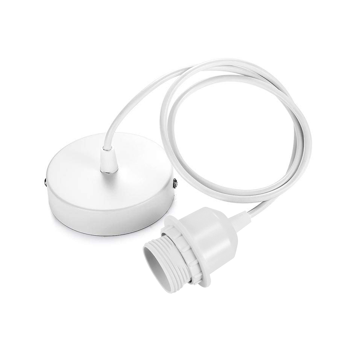 Vintage E26 E27 Full teeth hanging lamp holder with 1M 3M cable ceiling lamp holder socket lamp base for hanging pendant lights: Beige / 2G11