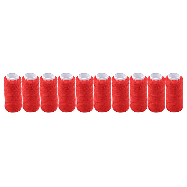 10pcs/lot 200 Yards Red Sewing Thread Machine Embroidery Thread Spool Home Supplies