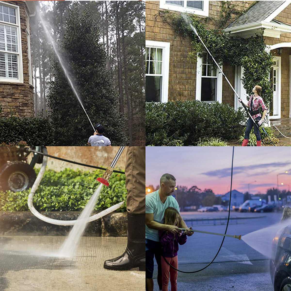 Gutter Cleaning Tool Pressure Washer - Extension Wands Roof Cleaner Lance Nozzle - 97inch Replacement Lance 1/4" Quick Connect