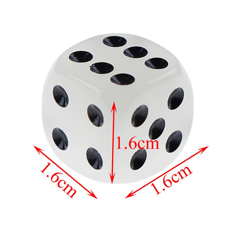 6PCS 6 Side 16mm Glow in the Dark Dice Cubes Night Light luminous Toy Fun Board Game Night Bar KTV Entertainment Game Dice