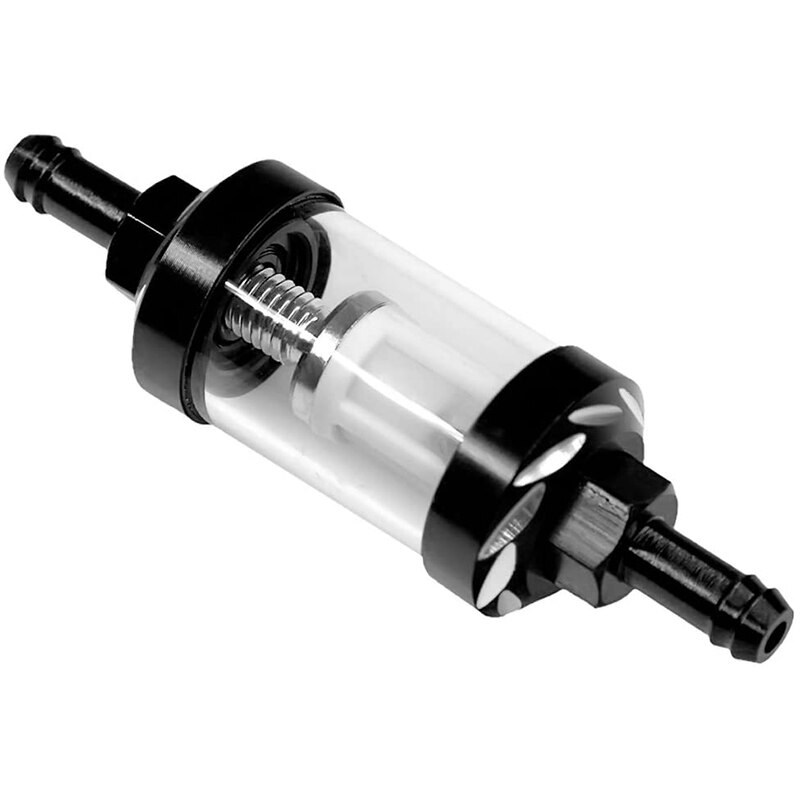 Gas Fuel Filter Scooter Oil Filter Gas Fuel Oil Filter 8mm Gas Fuel Filter Universal Black/Blue Motorcycle Oil Filter: black
