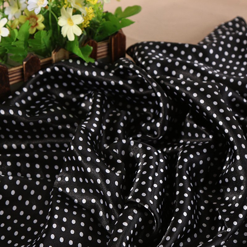 Polyester satin fabrictwist landscapebillede mønster tøj skjortekjole satin stof: 7