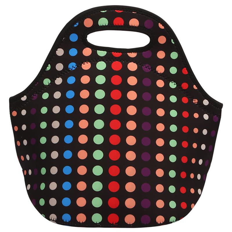 Neopreen Waterdichte Geïsoleerde Thermische Lunch Tas Lunch Koeltas Lunch Tote Container Opslag Houder Voor Vrouwen Kids Mannen: Small Dot