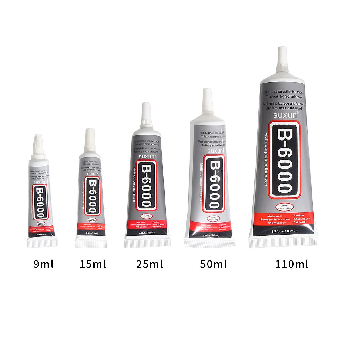 B6000 9ml 15ml 25ml 50ml Rhinestones Crystal Adhesive Mobile Phone Screen Super Glue Repair Jewelry DIY Crafts Glass Supplies