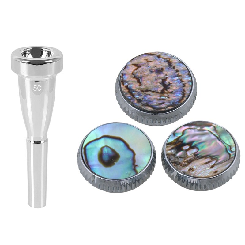 Trompet Mondstuk Mute Set, 3C 5C 7C Oefendemper Combinatie Vervanging Muziekinstrument Accessoires, Trompet Mute Geluiddemper