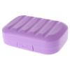 Mini sæbe kasse badeværelse fad plade sag hjem brusebad rejseholder container sød: Lilla / L 10.7cm