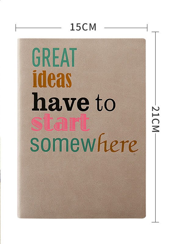 Grid Notebook Grid Rainbow Edge Journal Waterproof PU Skin Thickened Notepad Notebooks and Journals Planer