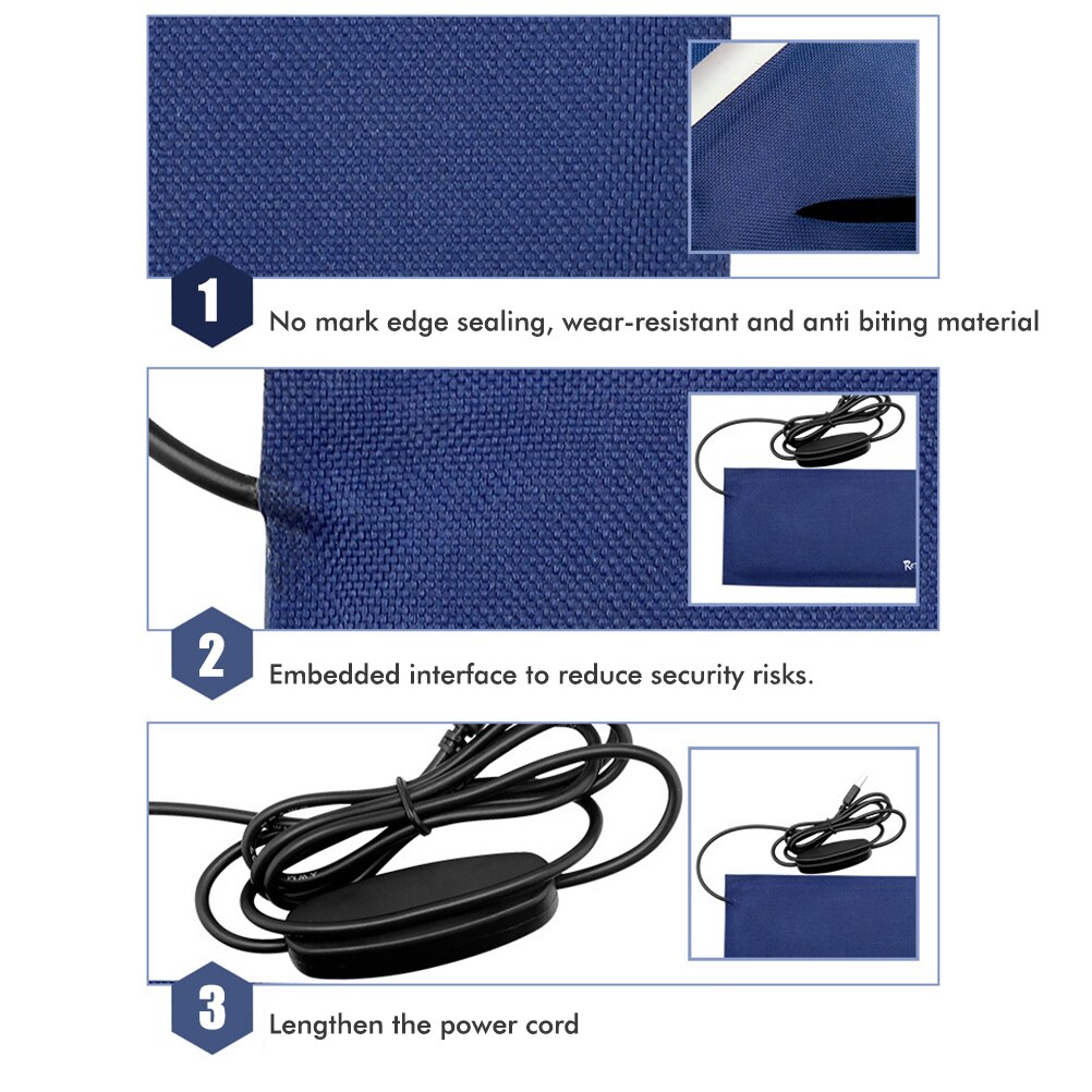 Huisdier Verwarming Warm Pad Elektrische Warmte Pad Met 3 Niveaus Temperatuur Instellingen Verwarming Pad Voor Reptielen Klimmen Huisdier Mat