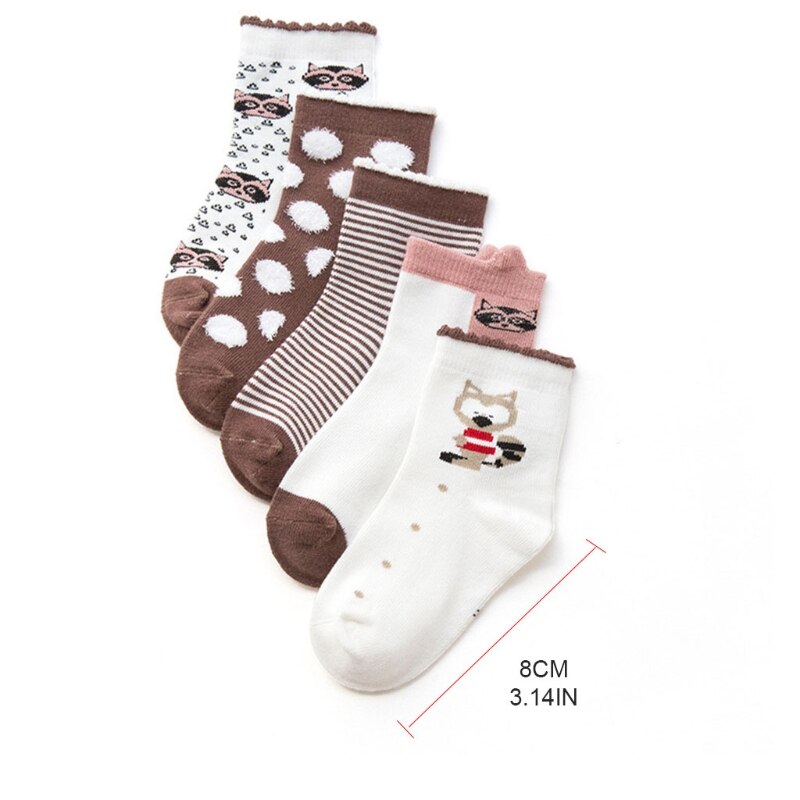 5 Paar/satz Kleinkind Baby Weiche Baumwolle Socken Keine-Unterhose Karikatur Boden Strumpf Frühling Herbst Winter Warme Mittel Rohr Sox für freundlicher Jungen