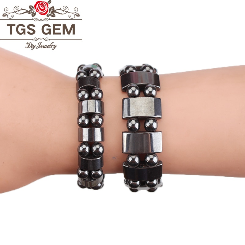 Natürliche Stein Armbinde Schwarz Magnetische Hämatit Armbinde für Männer Frauen Charme Gesunde Armbänder Schmuck