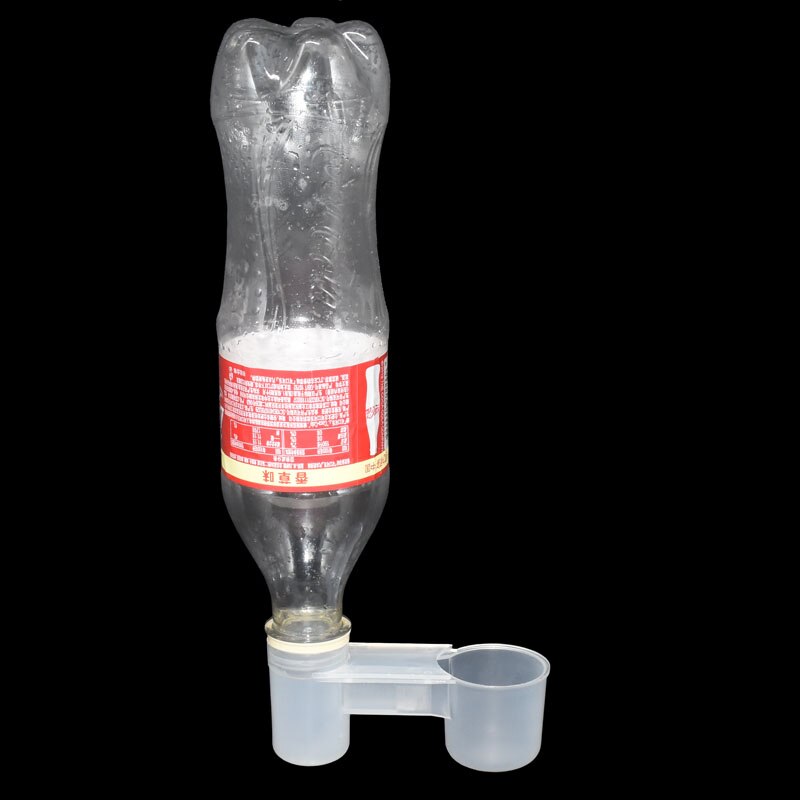 2 Stuks Van Draagbare Plastic Transparante Fles Water Vogel Feeder Gevogelte Duif Waterer Accessoires